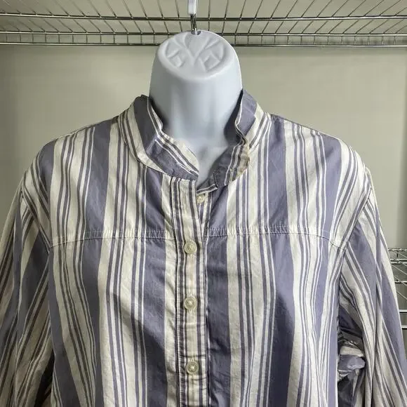 J. Crew Blue and White Striped Blouse - Picture 7 of 11